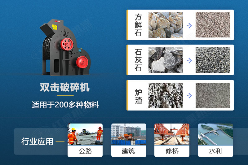雙級破碎機適用物料 雙級破碎機適用物料