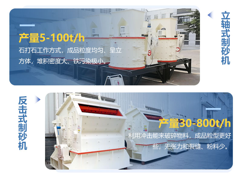 立軸式制砂機和反擊式制砂機哪種粒型好？區別介紹
