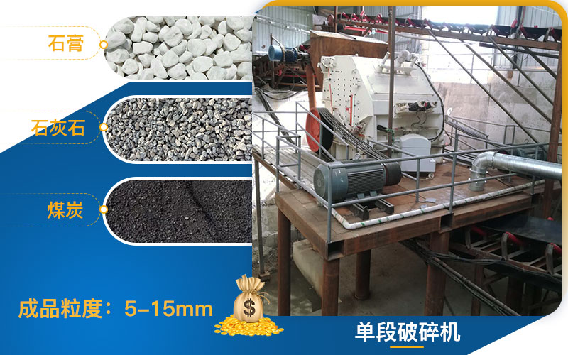 單段破碎機應用物料 單段破碎機應用物料