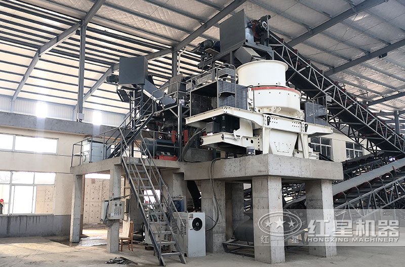 HVI鵝卵石制砂機生產現場 HVI鵝卵石制砂機生產現場