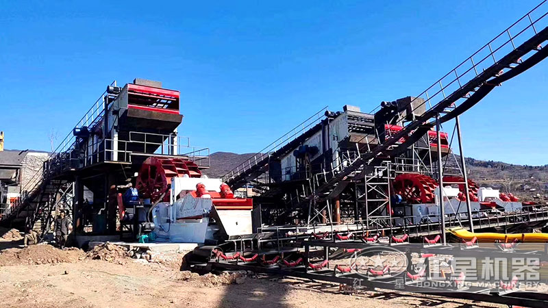 大型清洗河沙現場-洗砂機安裝現場 大型清洗河沙現場-洗砂機安裝現場