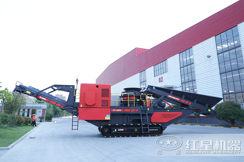 履帶式移動破碎站圖片，主機圓錐破