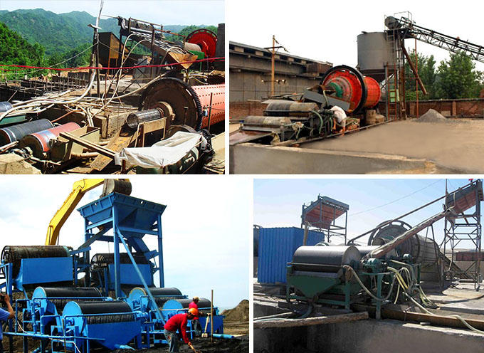 錳礦干式磁選機工作現場 錳礦干式磁選機工作現場