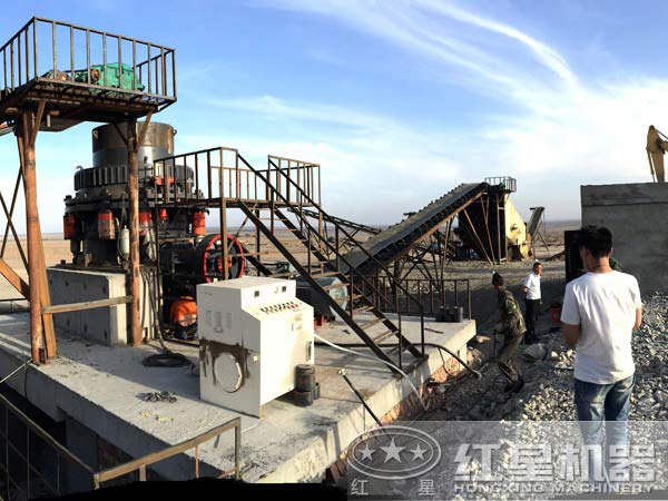 花崗巖破碎生產線客戶現場實拍 花崗巖破碎生產線客戶現場實拍