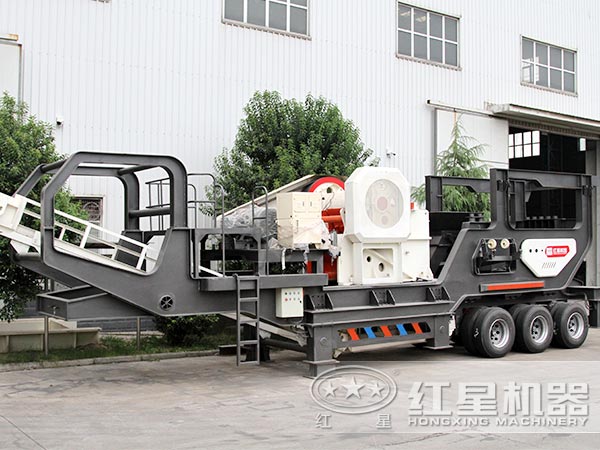 輪胎式移動破碎站-車載行走，隨用隨走，方便更快捷