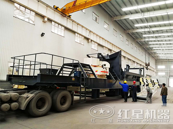 青石、鵝卵石等物料制砂處理推薦使用車載流動制砂機
