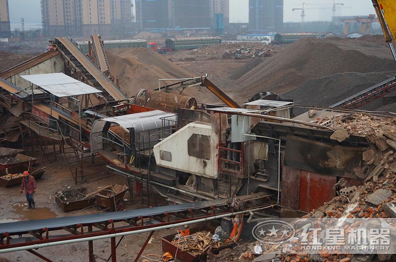 江西贛州建筑垃圾處理生產現場 江西贛州建筑垃圾處理生產現場