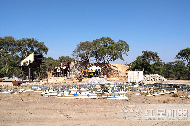 固定式打砂生產線作業準備現場