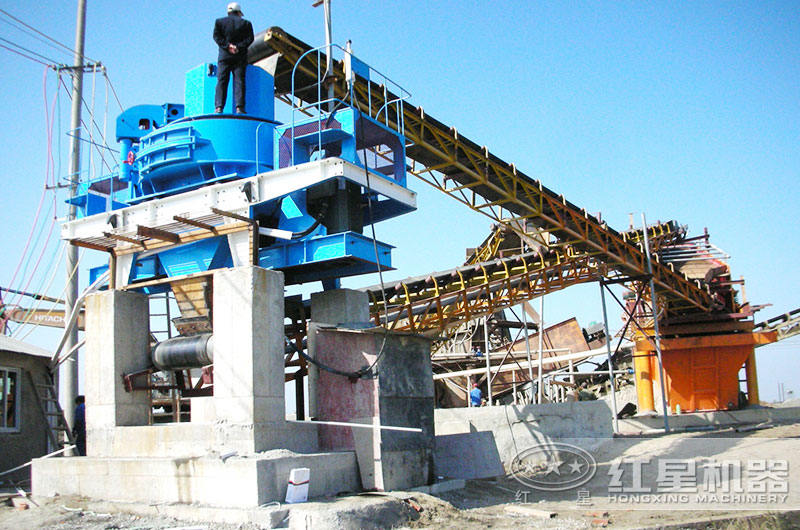 干法制砂生產線現場示意圖 干法制砂生產線現場示意圖