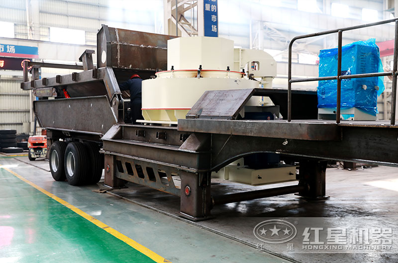 河南紅星移動磨砂機生產車間