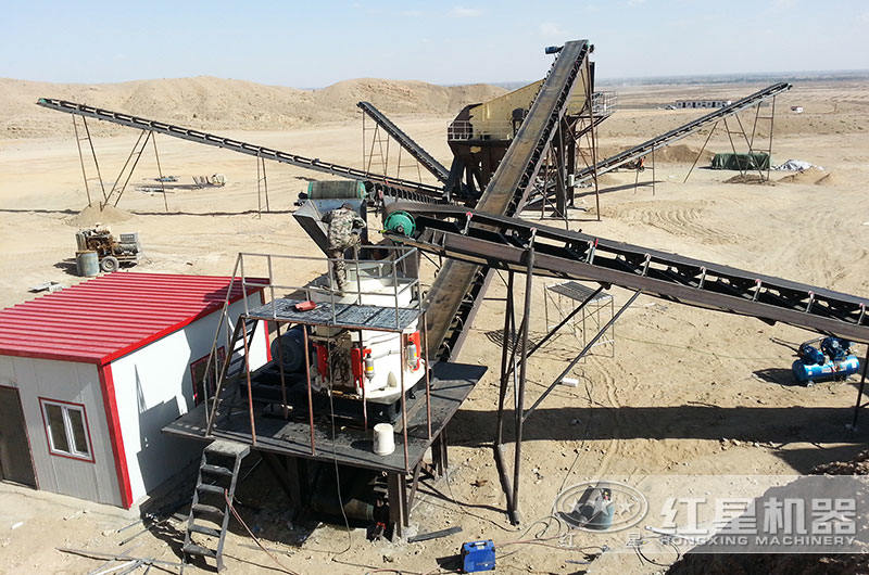 花崗巖破碎生產線安裝現場 花崗巖破碎生產線安裝現場