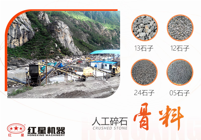石頭破碎變沙加工現場