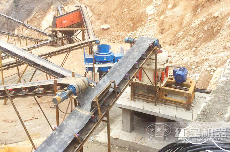 石子打沙機作業現場 石子打沙機作業現場