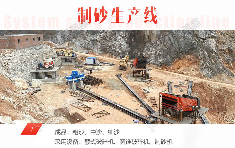 鵝卵石制砂生產現場