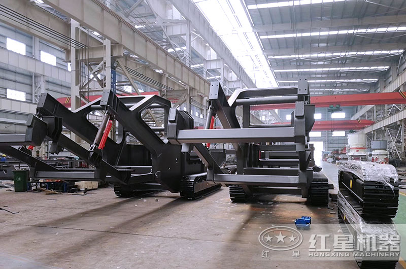 篩沙機搭載的移動機架生產車間 篩沙機搭載的移動機架生產車間