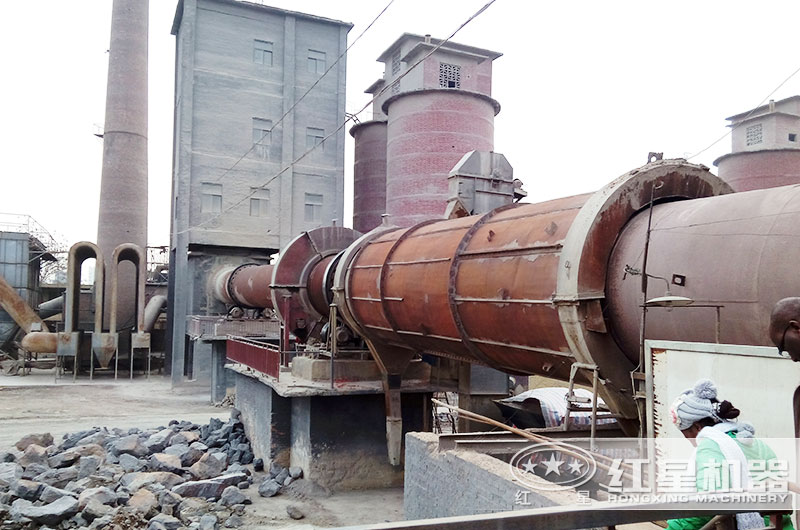 白灰回轉窯做工現場 白灰回轉窯做工現場