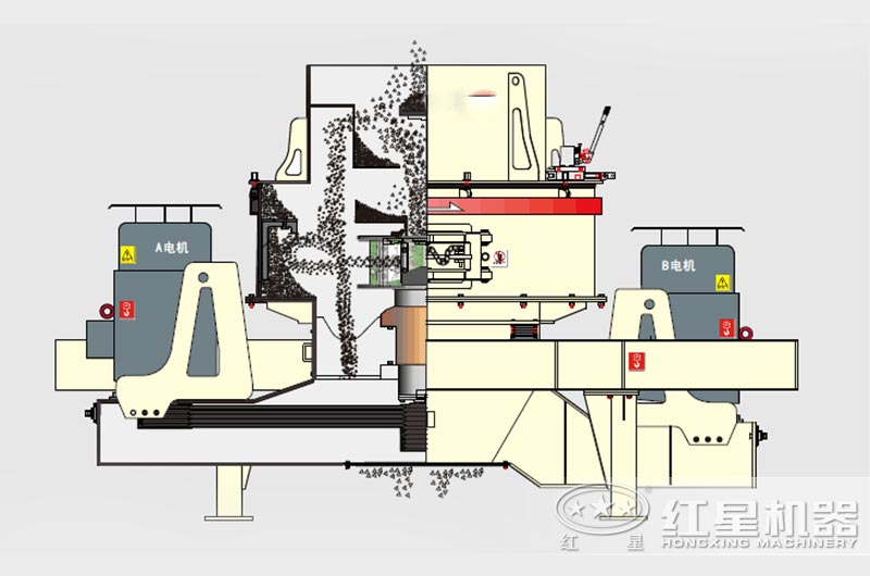 紅星立式沖擊式破碎機結構圖 紅星立式沖擊式破碎機結構圖
