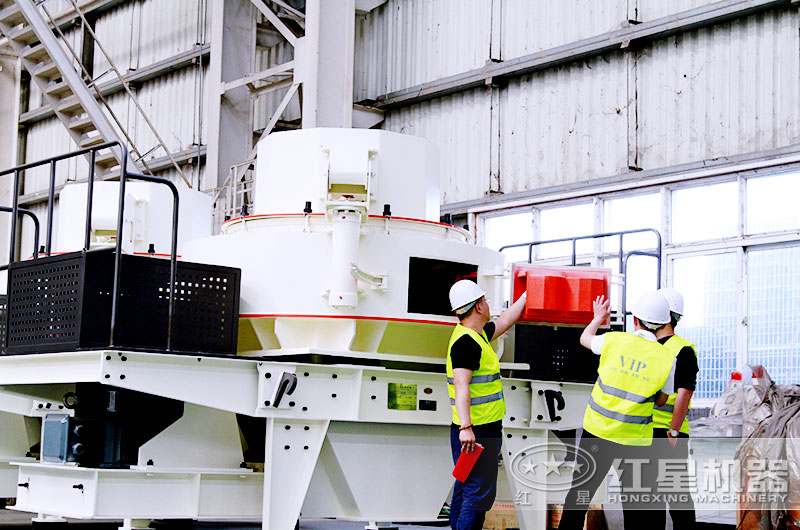 山東用戶來廠考察制砂機 山東用戶來廠考察制砂機