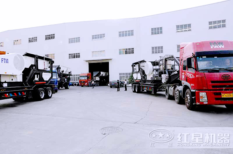 移動制造石子機、沙子機陸續發貨