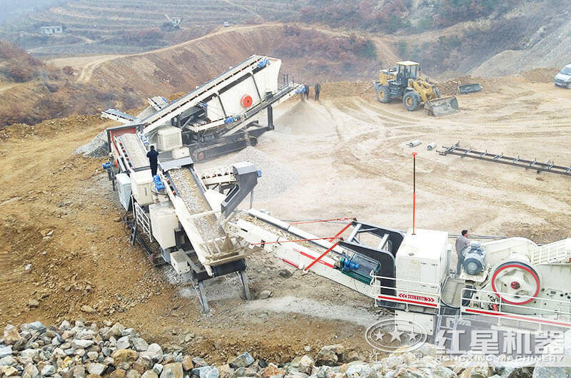 移動履帶一體式石子破碎機類別、價格及現場圖片