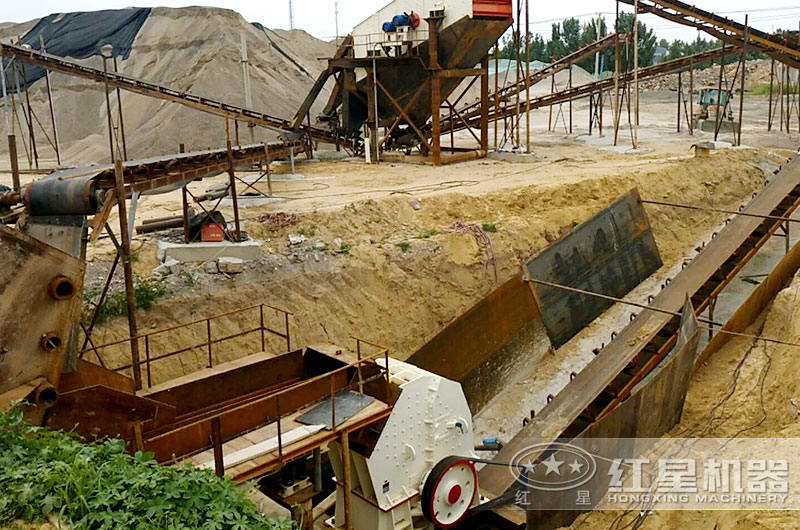 固定式成套石子生產設備生產現場 固定式成套石子生產設備生產現場