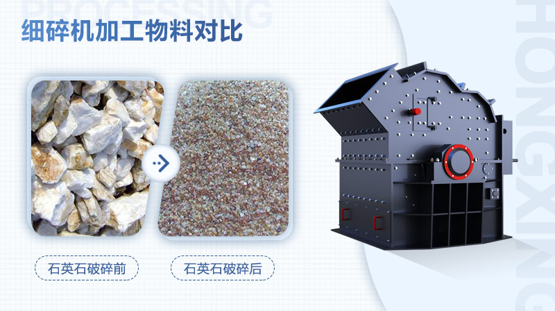 細碎機粉碎前后物料對比 細碎機粉碎前后物料對比