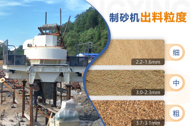 紅星機器HVI制砂機的粗、中、細粒度范圍