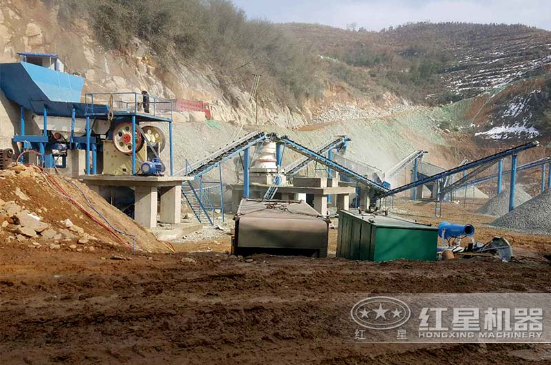 客戶石子加工廠生產現場