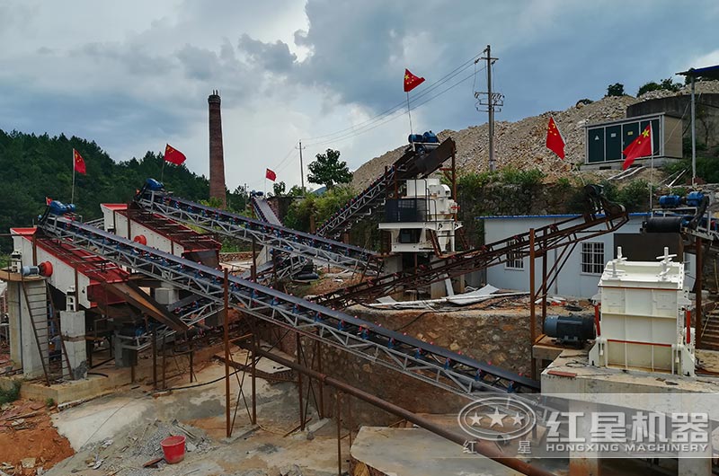 煤矸石制沙加工現場