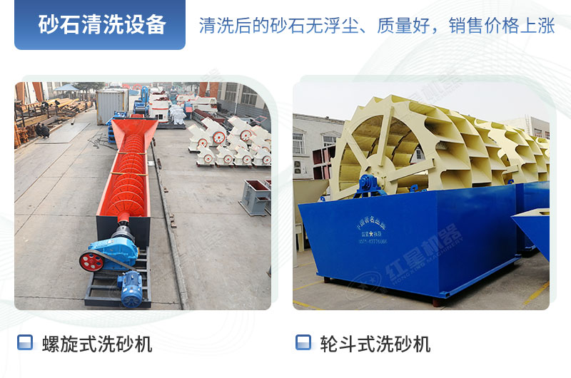 兩種不同類別的洗砂設備 兩種不同類別的洗砂設備